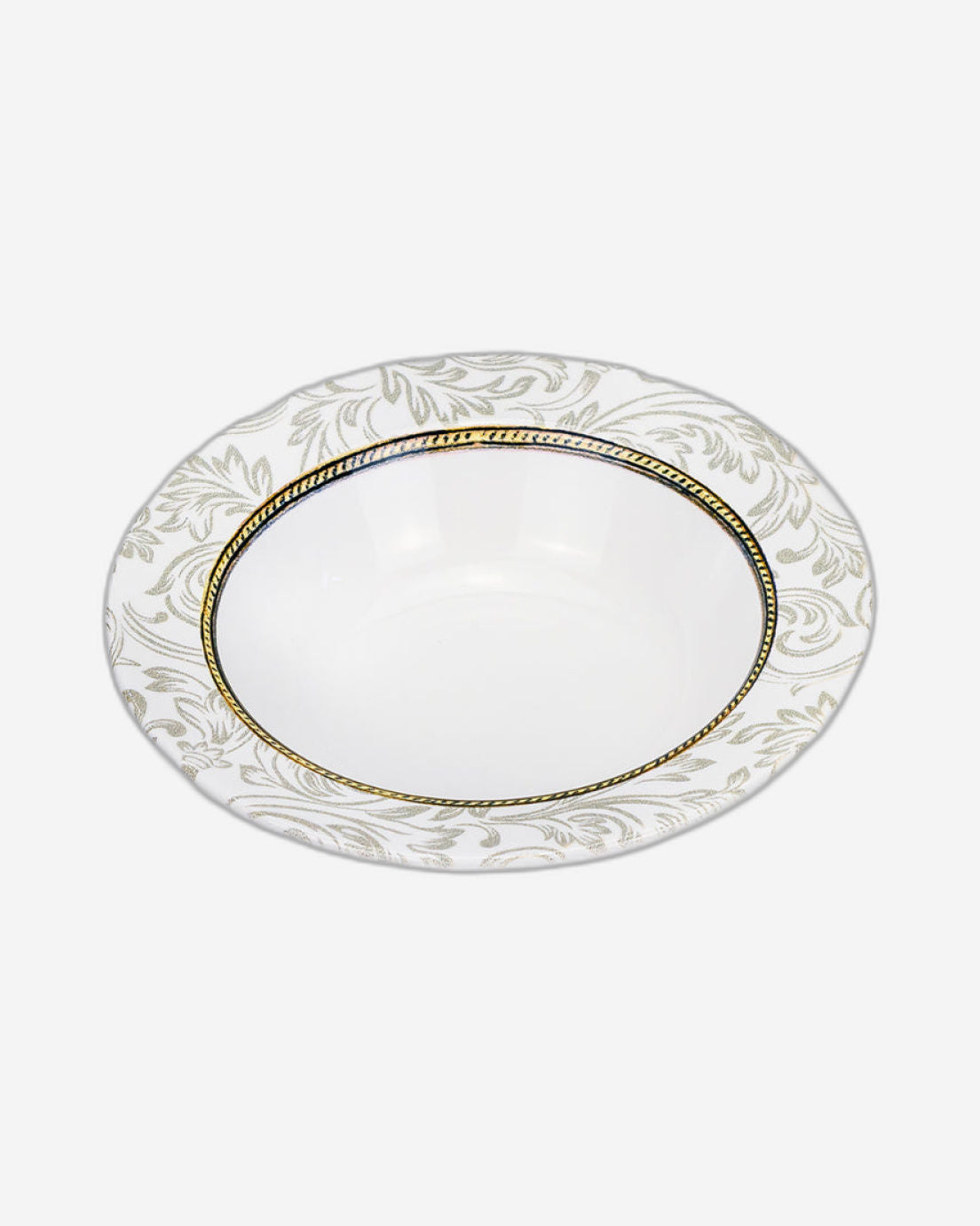 Edessa Ceramic Elana 17Cm Round Serving Bowl, White (Set of 1)