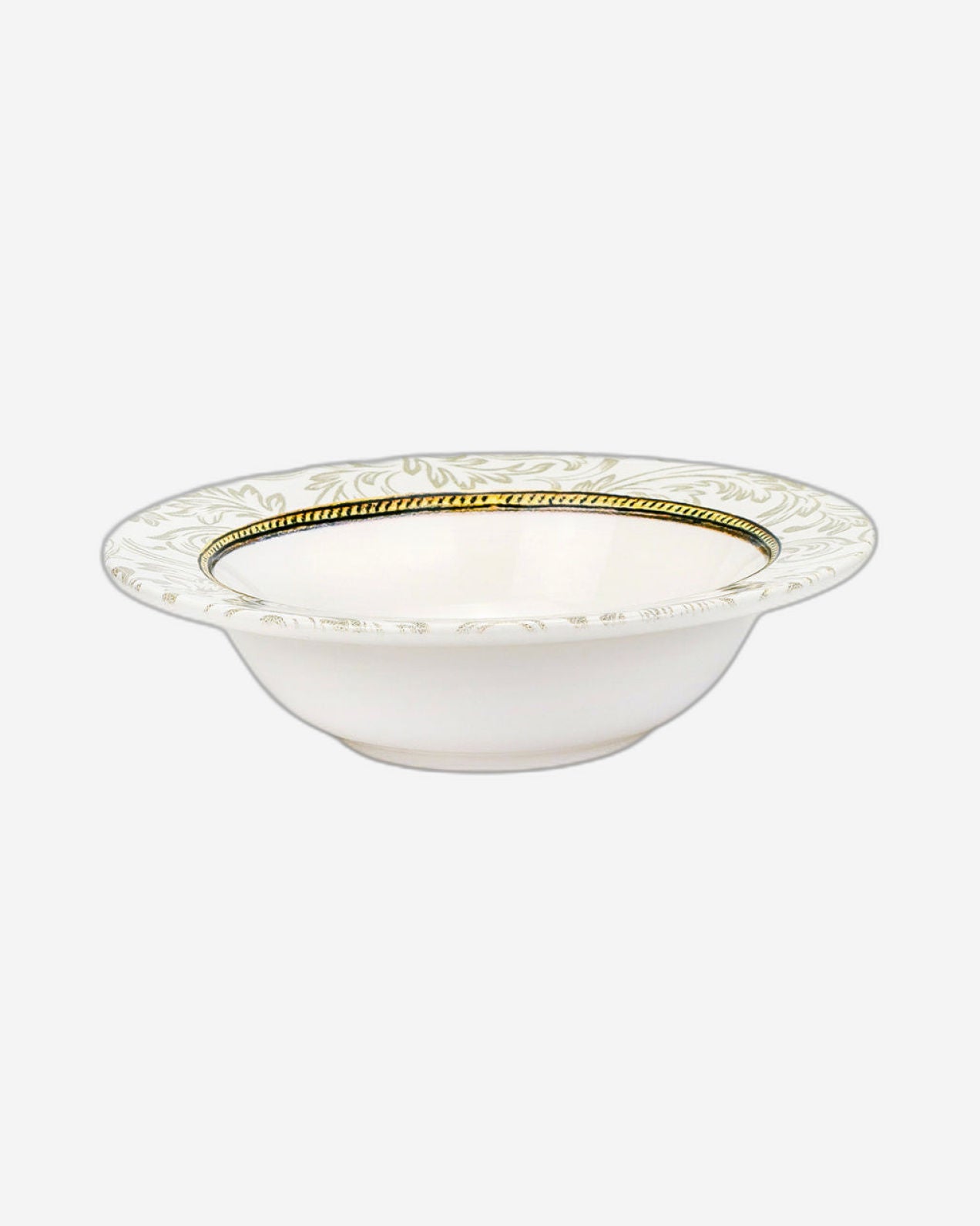 Edessa Ceramic Elana 17Cm Round Serving Bowl, White (Set of 1)