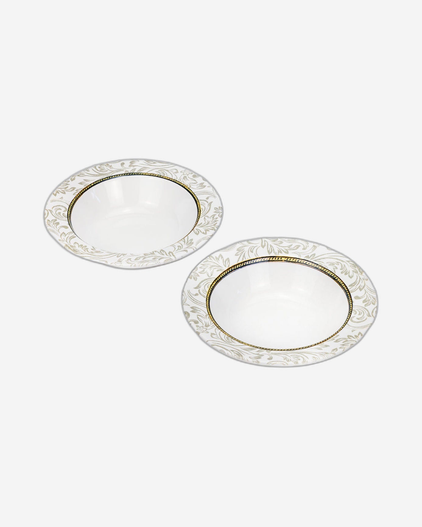 Edessa Ceramic Elana 17Cm Round Serving Bowl, White (Set of 4)