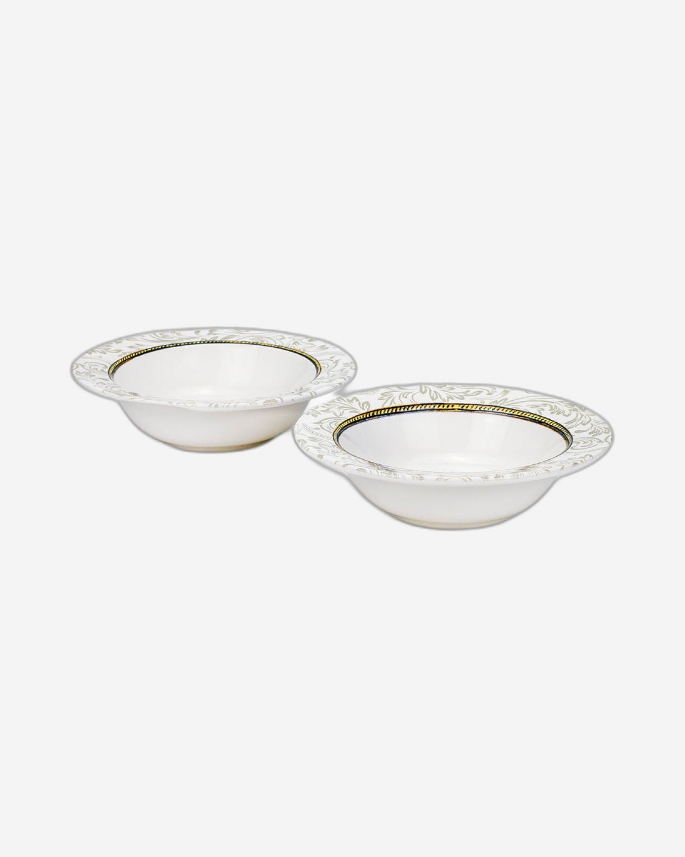 Edessa Ceramic Elana 17Cm Round Serving Bowl, White (Set of 4)