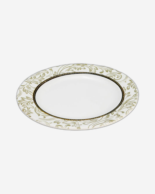 Edessa Ceramic Elana 20Cm Round Dessert Plate, White (Set of 1)