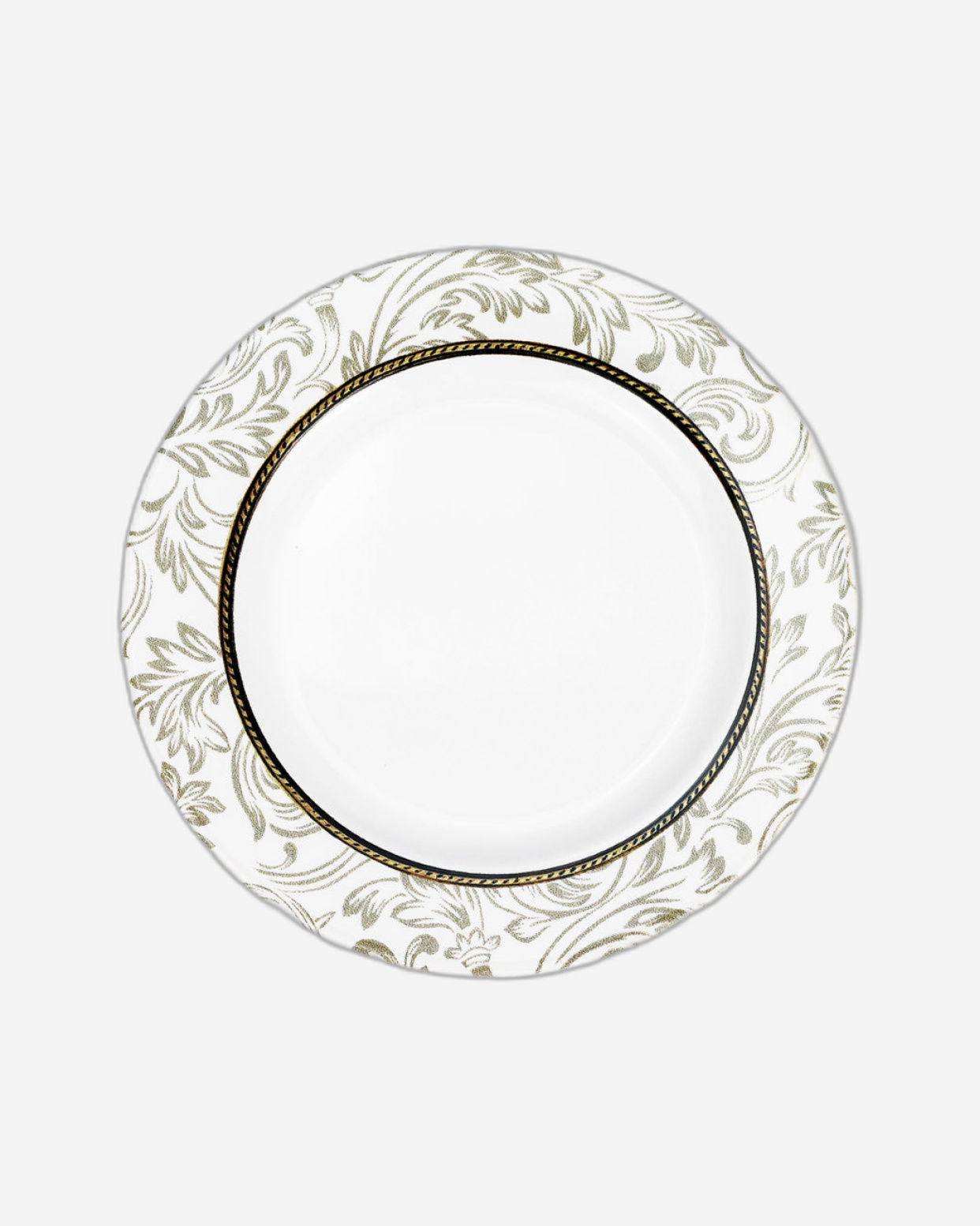 Edessa Ceramic Elana 20Cm Round Dessert Plate, White (Set of 1)