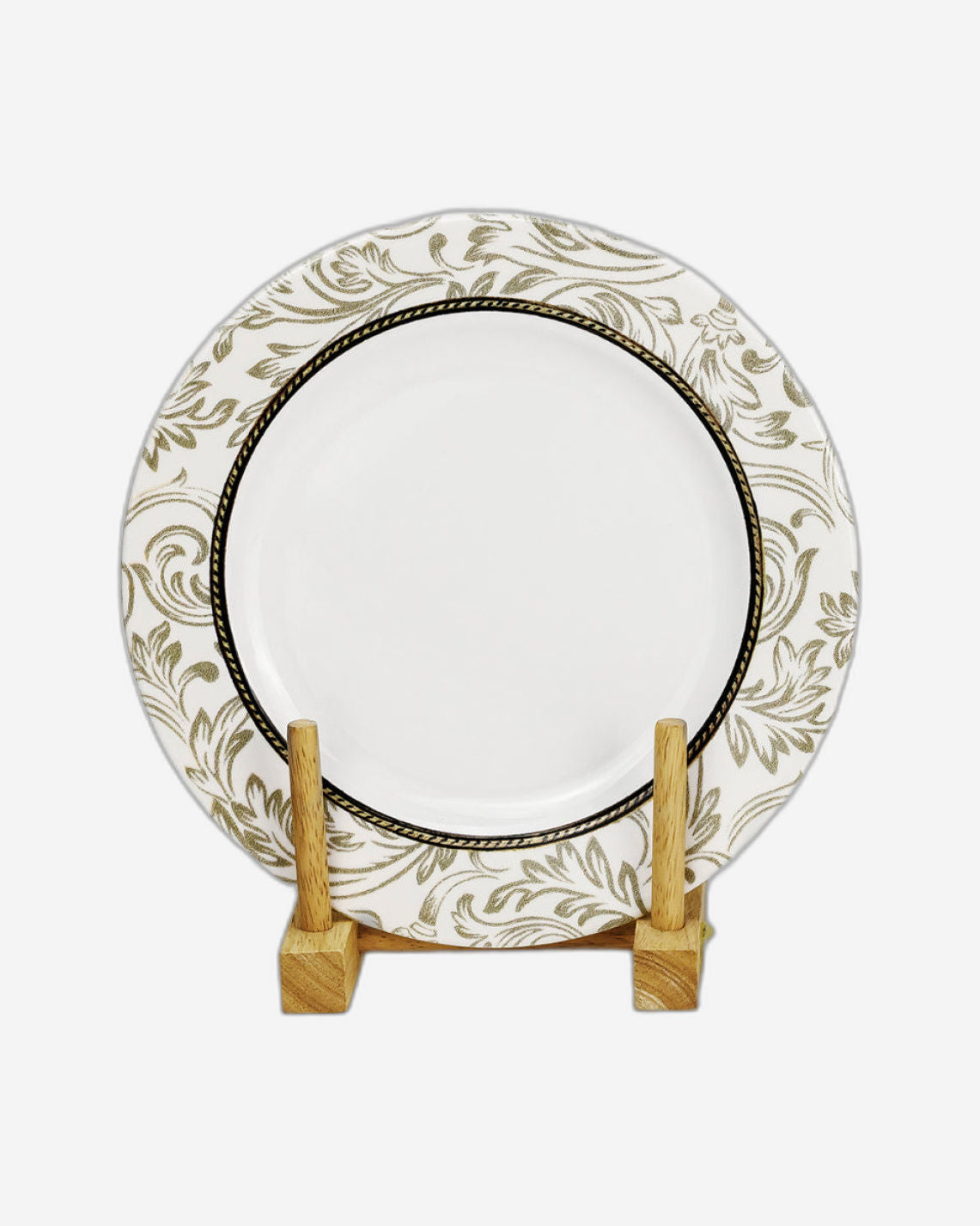 Edessa Ceramic Elana 20Cm Round Dessert Plate, White (Set of 1)