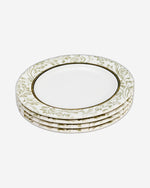 Edessa Ceramic Elana 20Cm Round Dessert Plate, White (Set of 4)