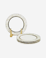 Edessa Ceramic Elana 20Cm Round Dessert Plate, White (Set of 4)