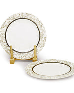 Edessa Ceramic Elana 20Cm Round Dessert Plate, White (Set of 4)