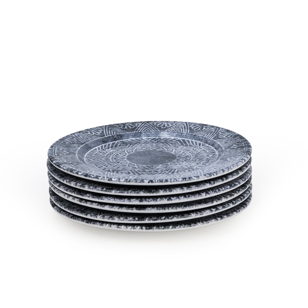 Edessa Ceramic Ginko 20Cm Dessert Plate, Multicolor (Set of 6)