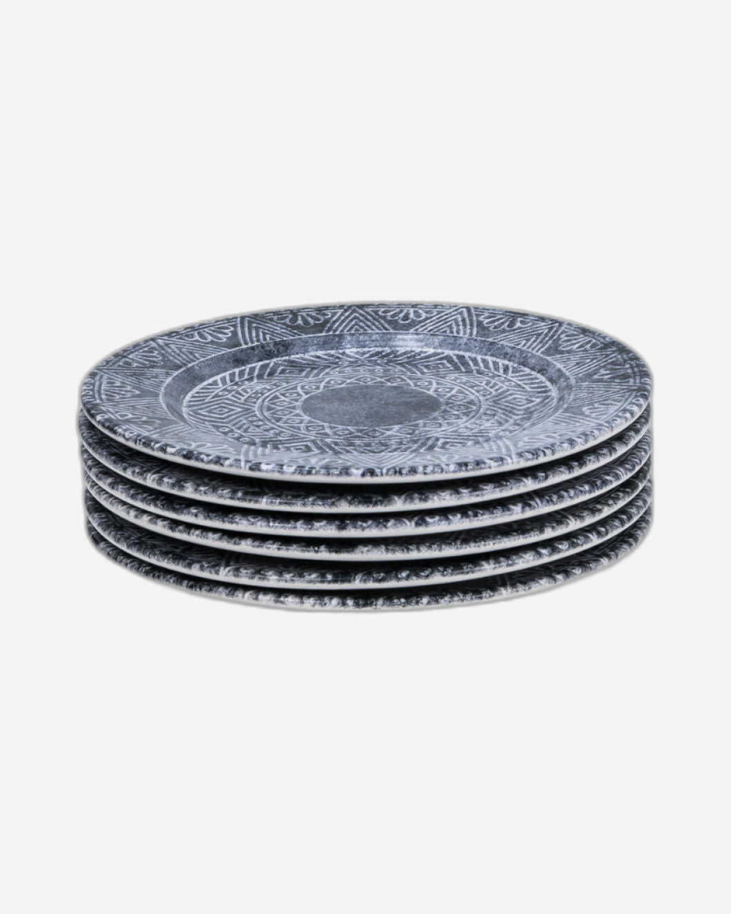 Edessa Ceramic Ginko 20Cm Dessert Plate, Multicolor (Set of 6)