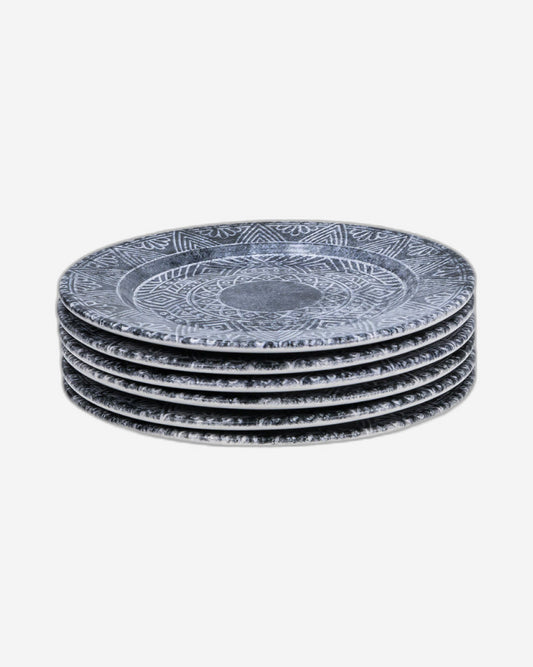 Edessa Ceramic Ginko 20Cm Dessert Plate, Multicolor (Set of 6)