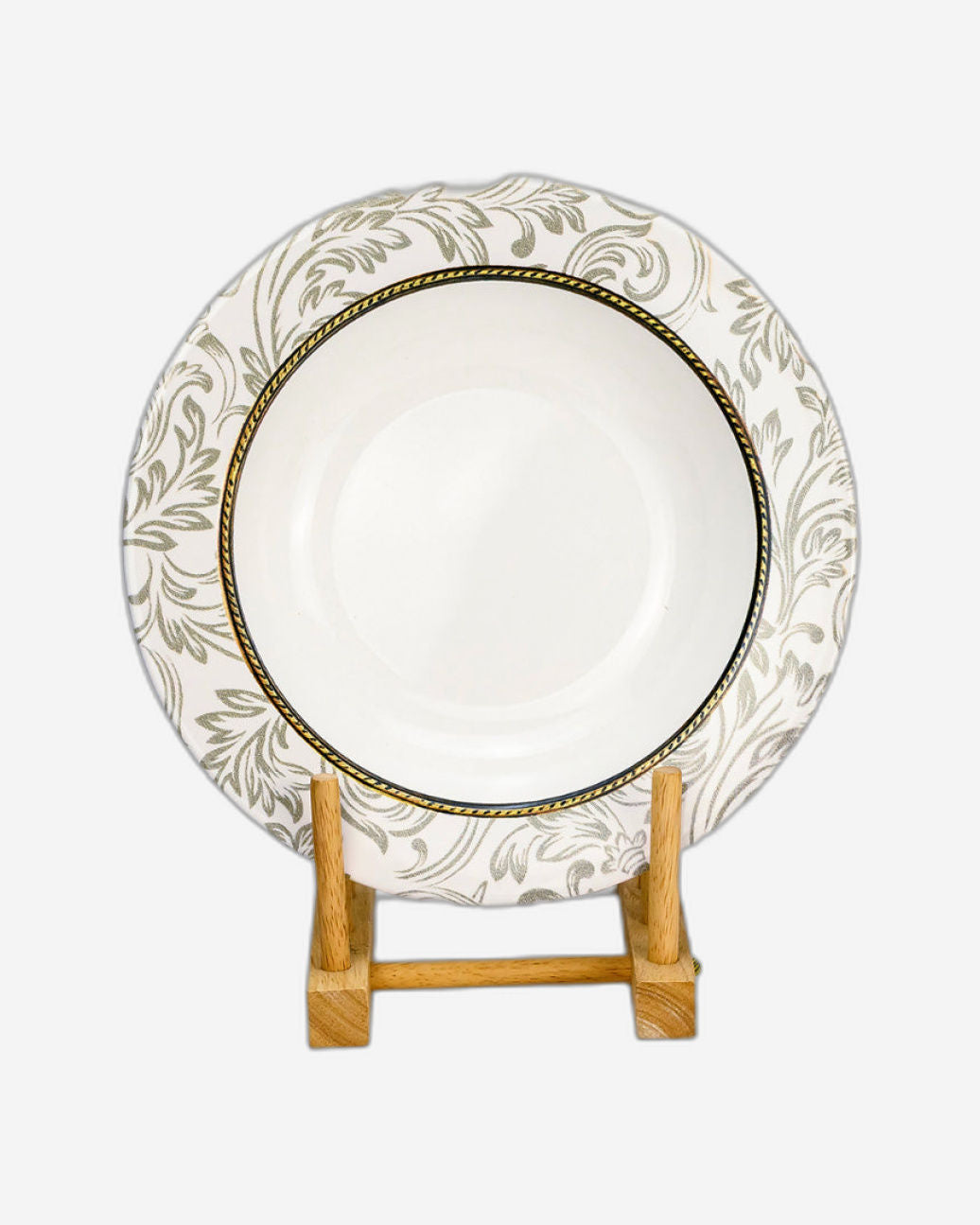 Edessa Ceramic Elana 22Cm Round Soup Plate, White (Set of 1)