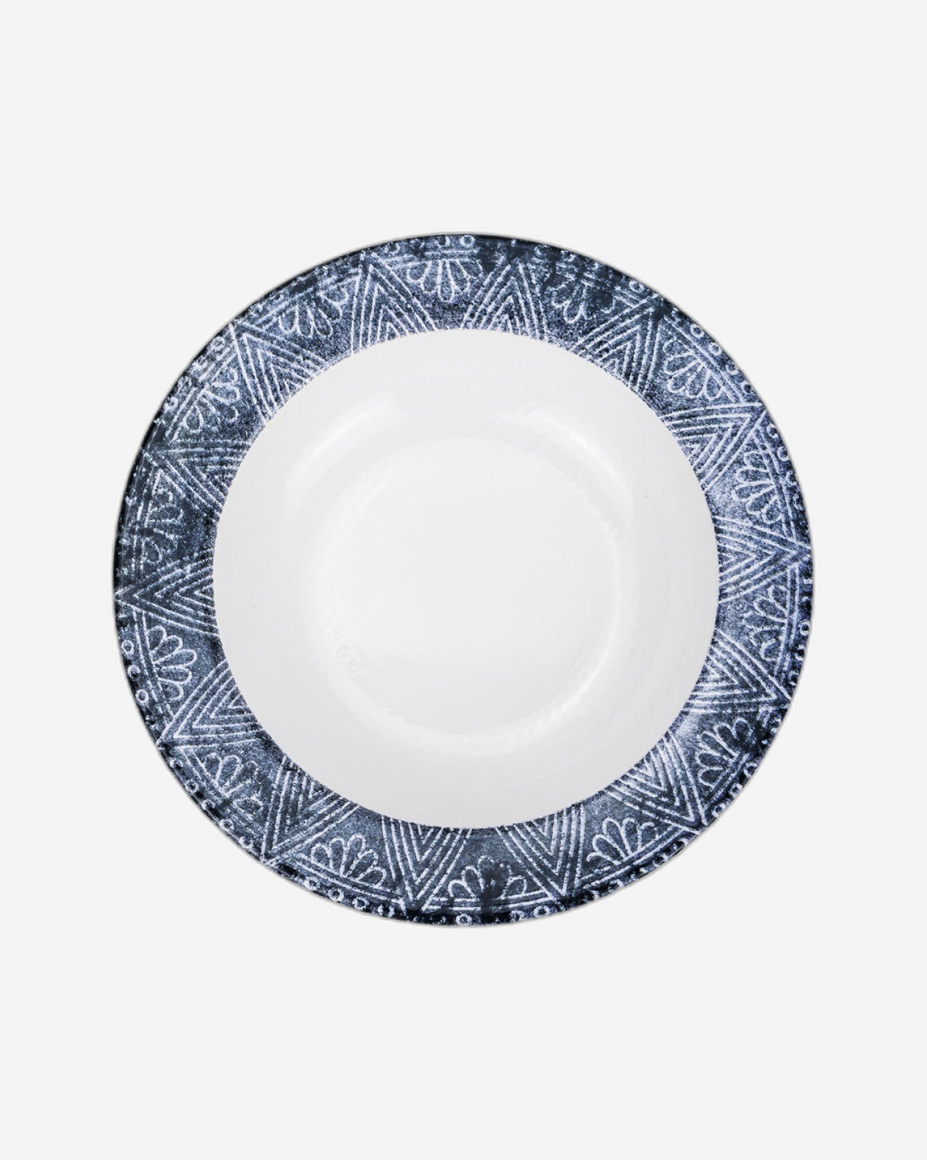 Edessa Ceramic Ginko 22Cm Round Soup Plate, White (Set of 1)