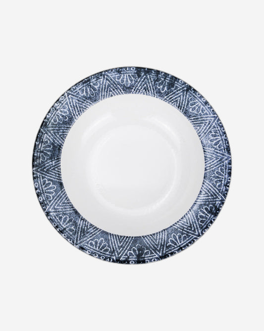 Edessa Ceramic Ginko 22Cm Round Soup Plate, White (Set of 1)