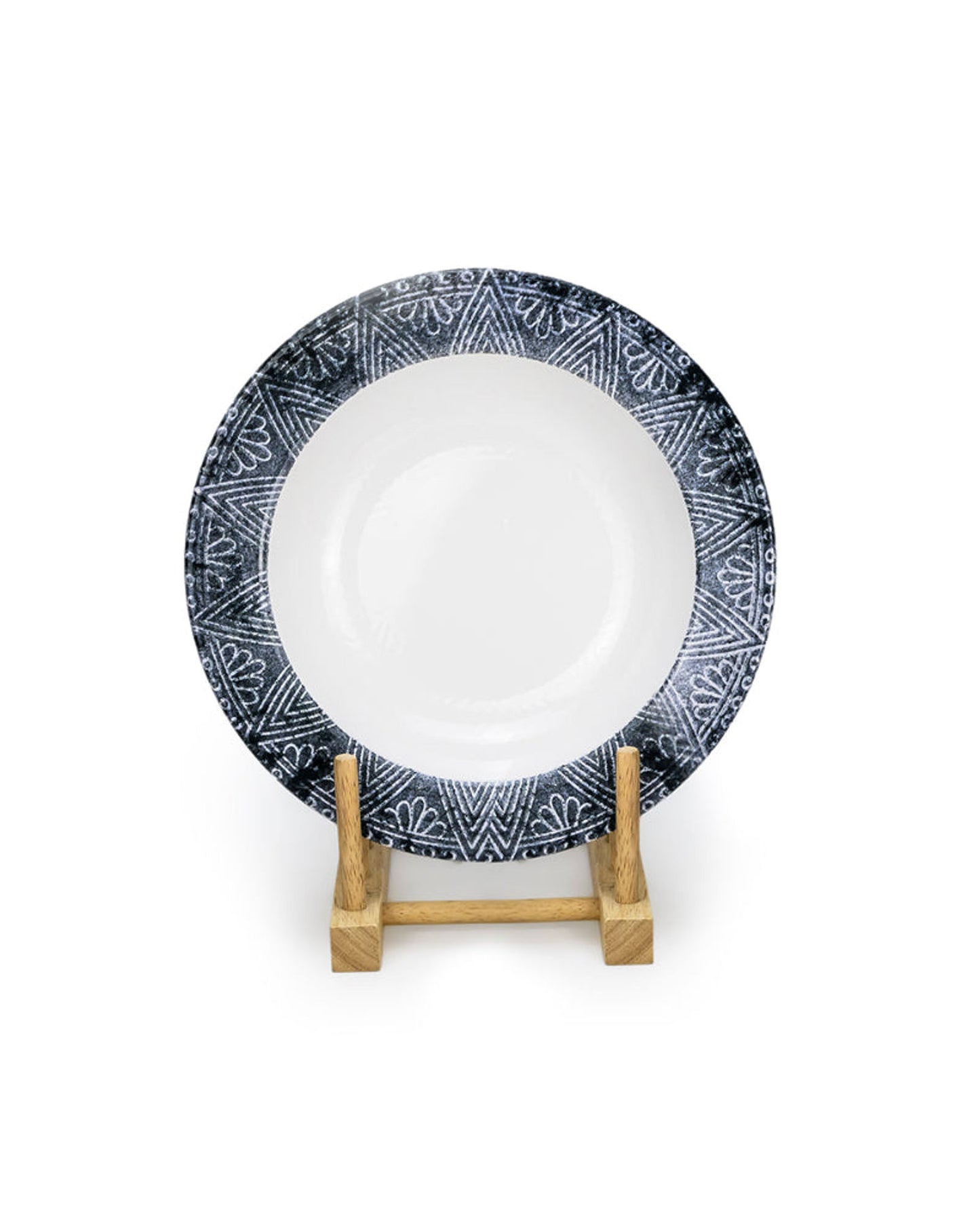 Edessa Ceramic Ginko 22Cm Round Soup Plate, White (Set of 1)