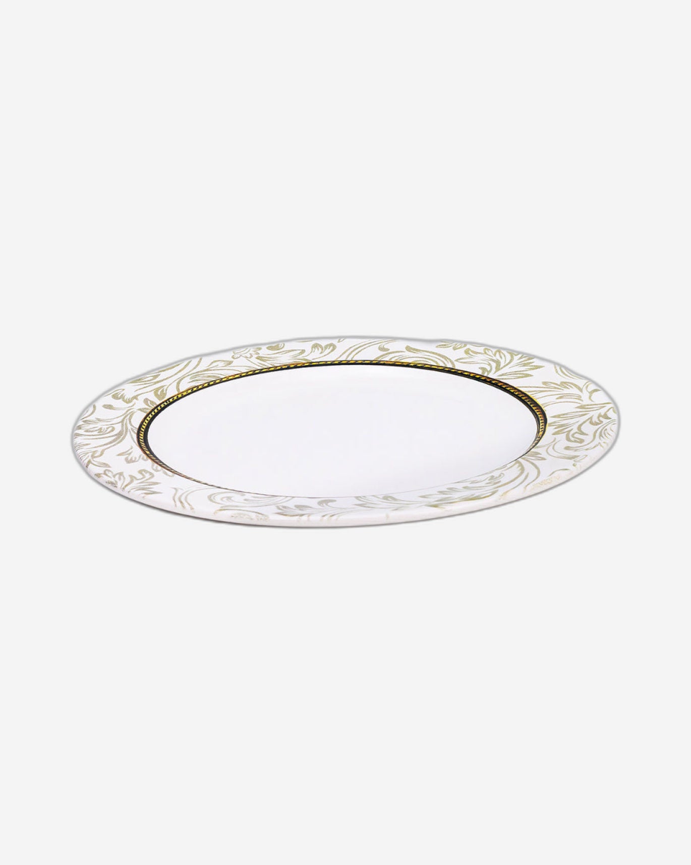 Edessa Ceramic Elana 27Cm Round Dinner Plate, White (Set of 1)