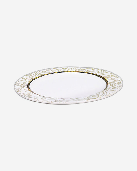 Edessa Ceramic Elana 27Cm Round Dinner Plate, White (Set of 1)