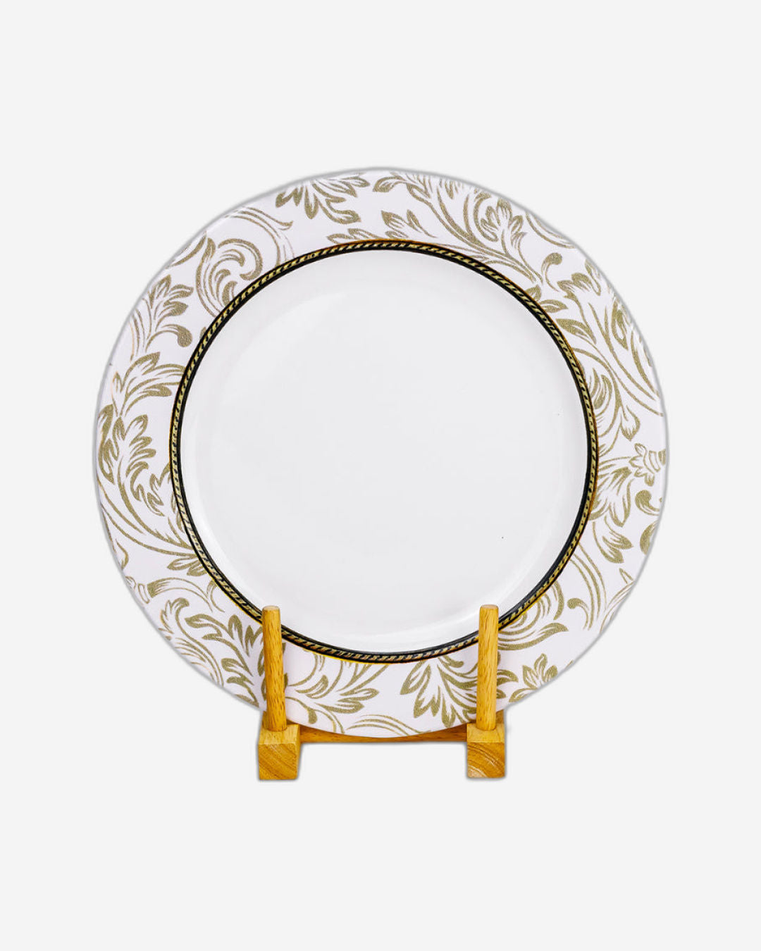 Edessa Ceramic Elana 27Cm Round Dinner Plate, White (Set of 1)