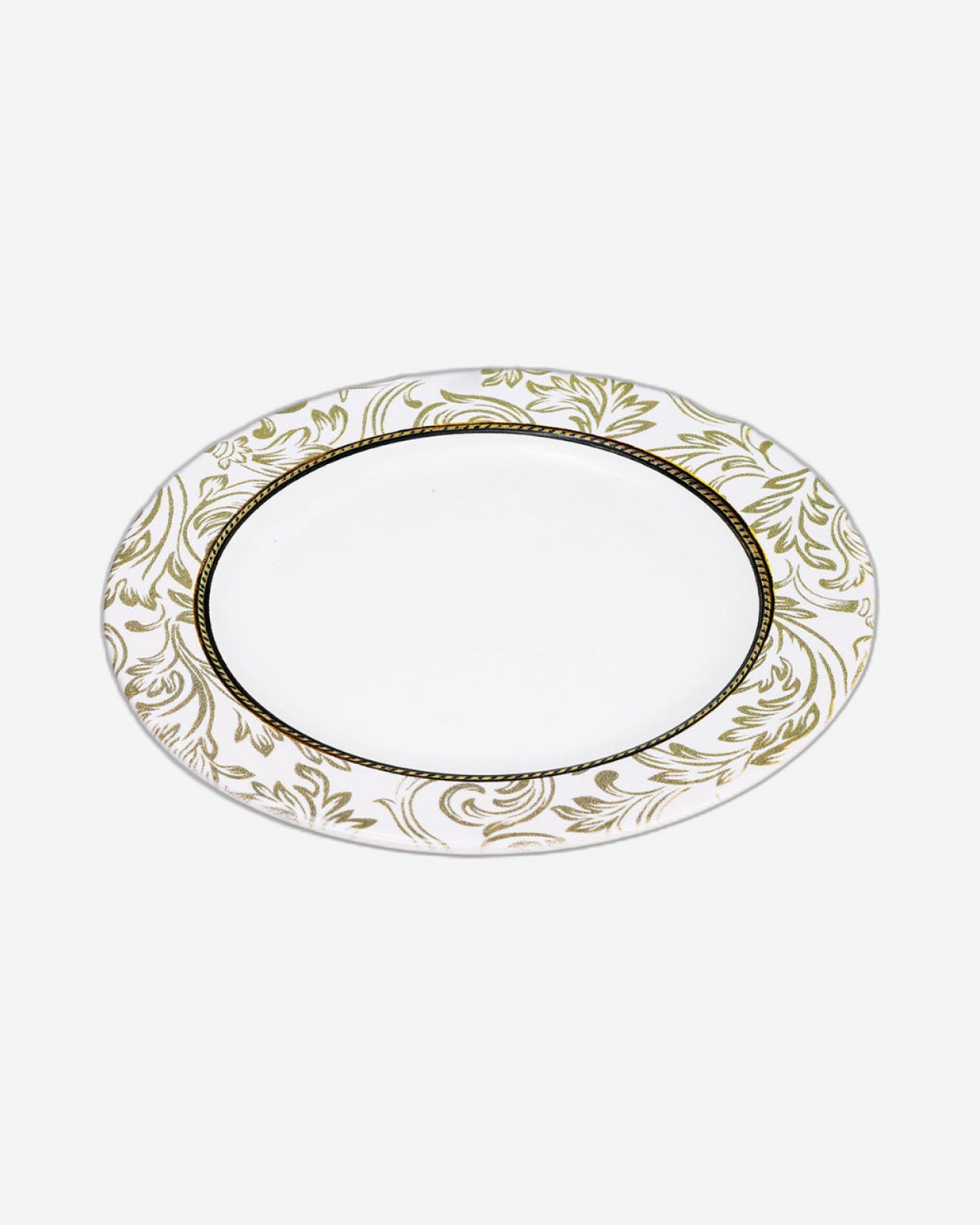 Edessa Ceramic Elana 27Cm Round Dinner Plate, White (Set of 6)