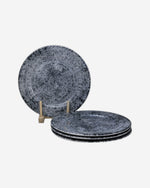 Edessa Ceramic Ginko 27Cm Round Dinner Plate, Multicolor (Set of 4)