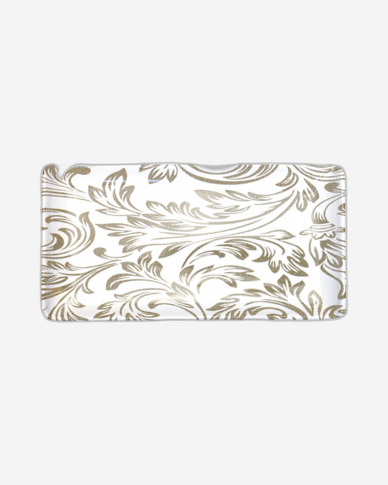 Edessa Elana Ceramic Rectangle Serving Plate (White, 12.5 x 24cm, Set of 1)