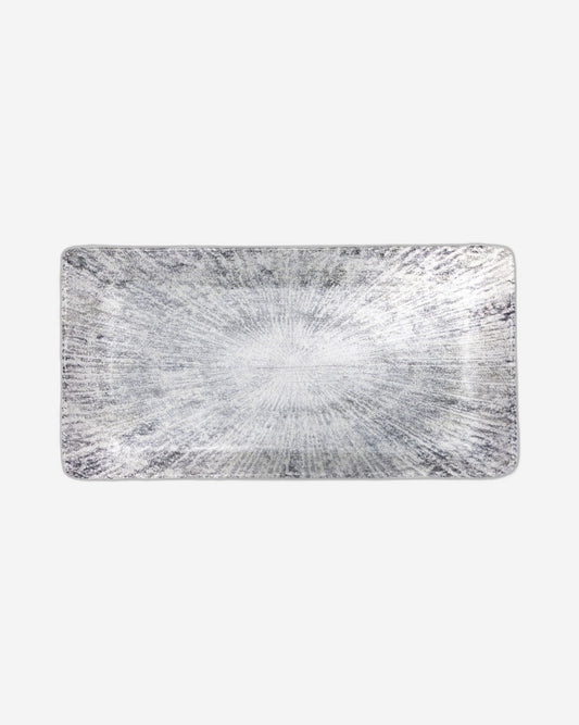 Edessa Astin Ceramic Rectangle Serving Plate (Multicolor, 12.5 x 24cm, Set of 1)