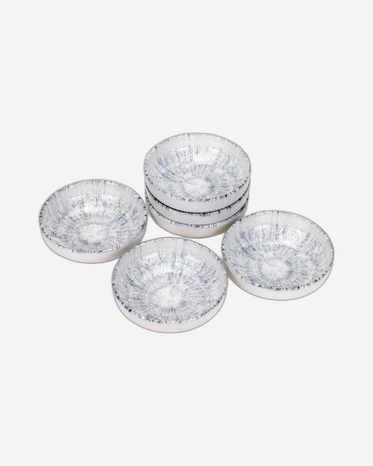 Edessa Astin Ceramic Round Soup Bowl - 15cm, Multicolor Designer Bowl (Set of 6)