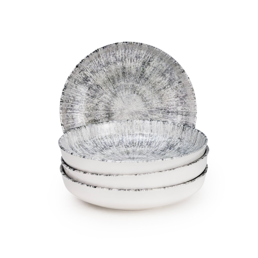 Edessa Astin 21cm Ceramic Soup Plate - Multicolor (Set of 4)