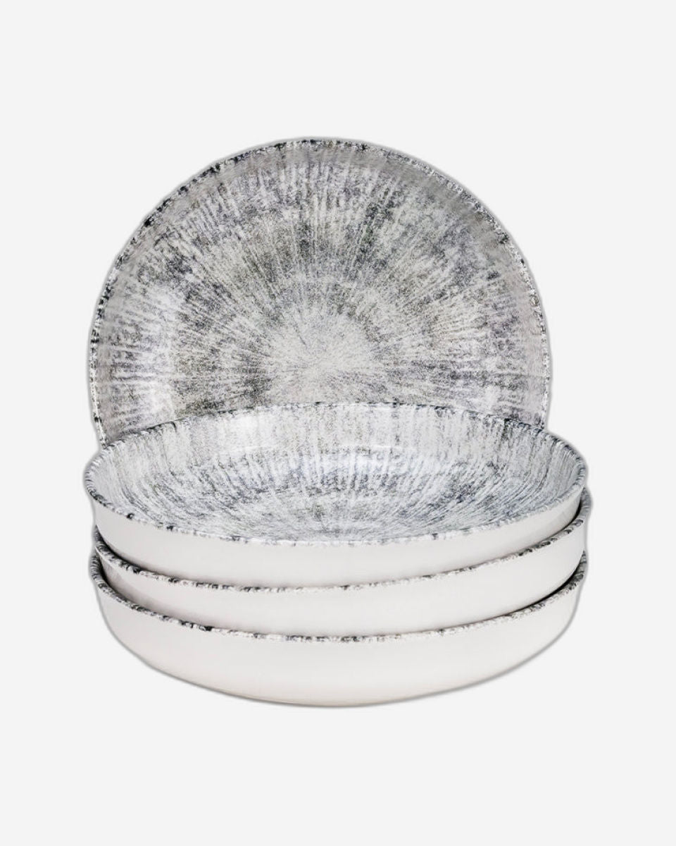 Edessa Astin 21cm Ceramic Soup Plate - Multicolor (Set of 4)