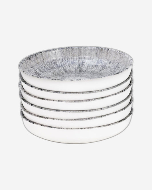 Edessa Astin 21cm Ceramic Soup Plate - Multicolor (Set of 6)