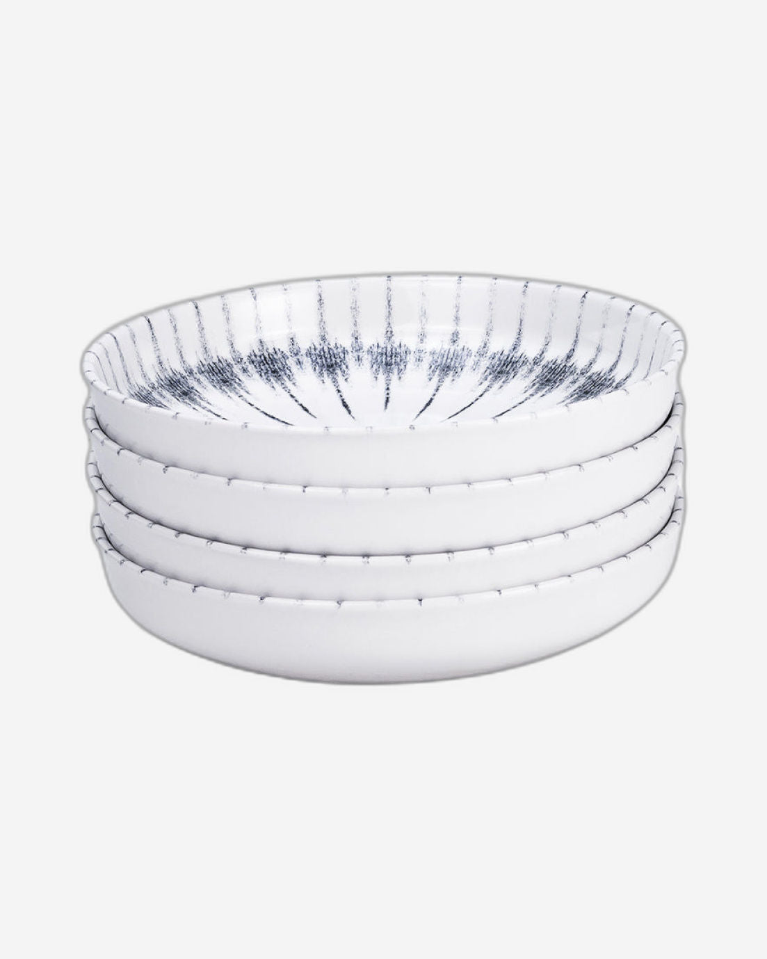 Edessa Cosmo 21cm Ceramic Soup Plate, White (Set of 4)