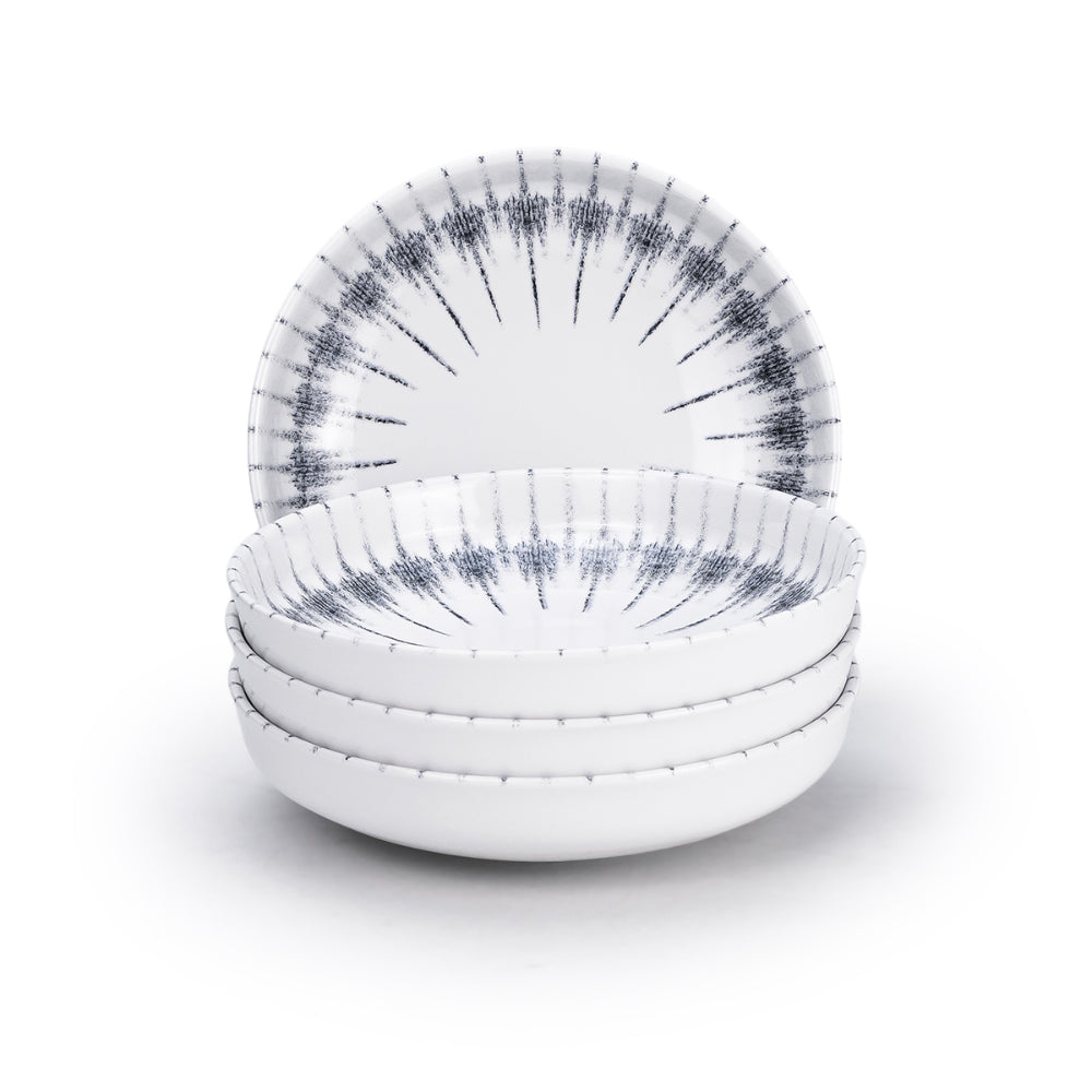 Edessa Cosmo 21cm Ceramic Soup Plate, White (Set of 4)