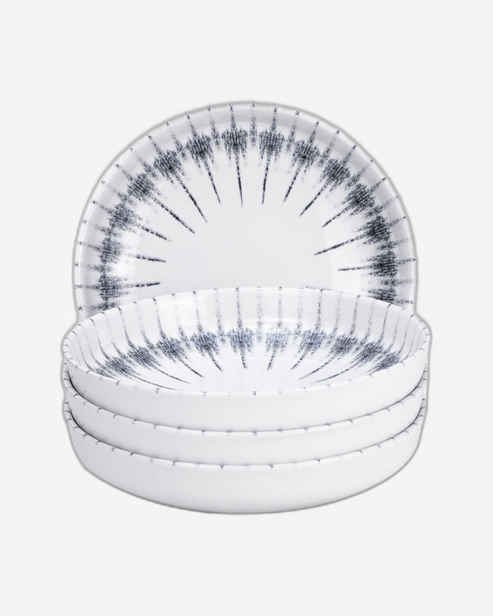 Edessa Cosmo 21cm Ceramic Soup Plate, White (Set of 4)