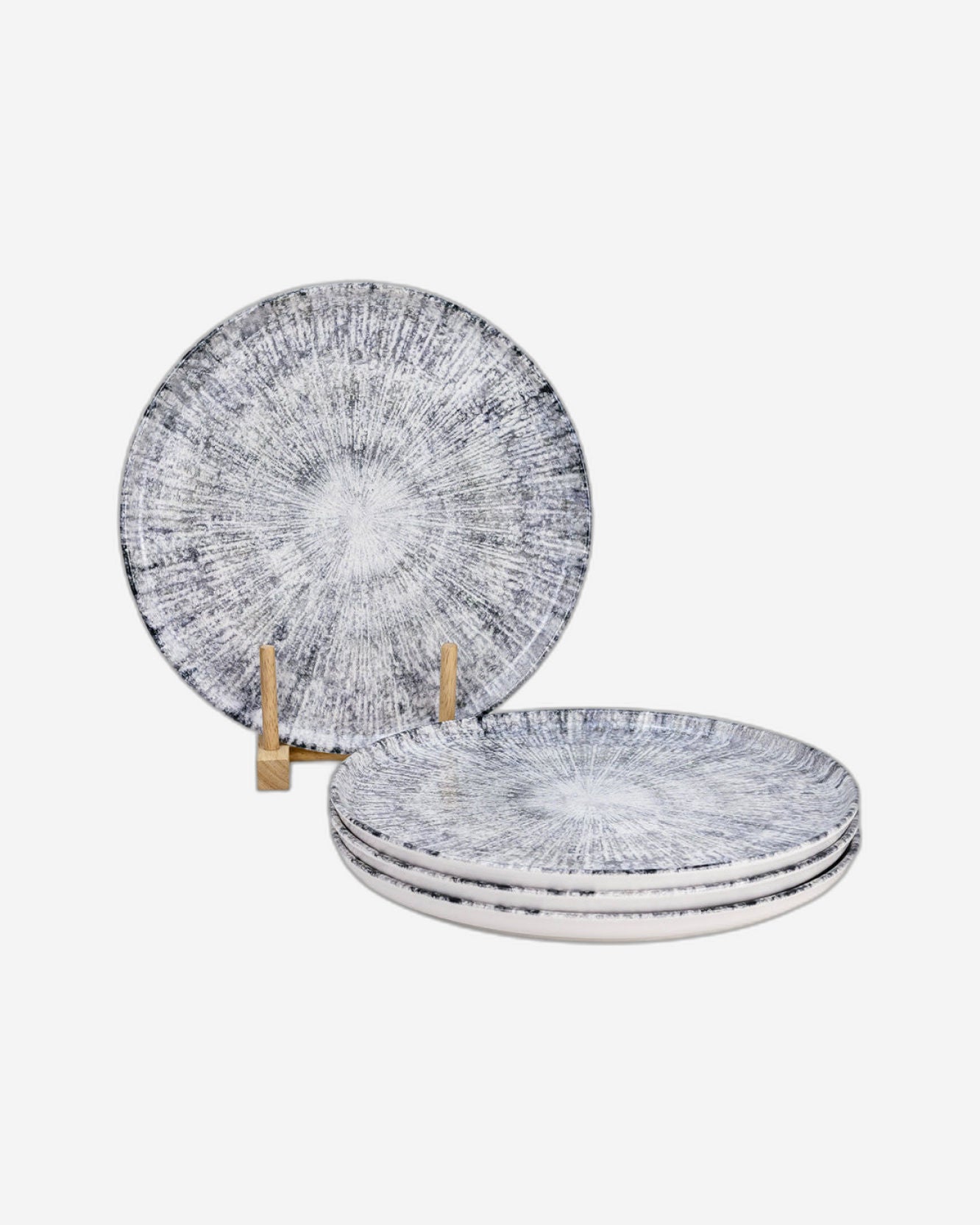 Edessa 26.5cm Astin Ceramic Dinner Plate - Multicolor (Set of 4)