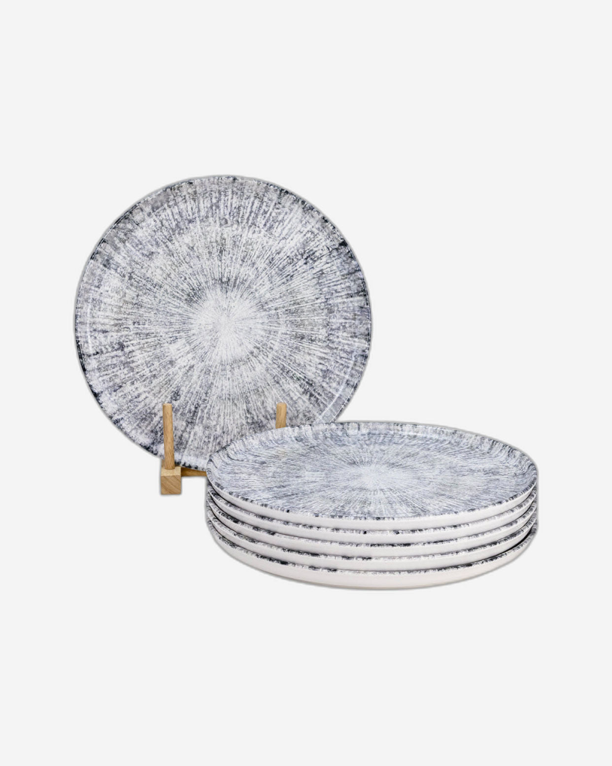 Edessa 26.5cm Astin Ceramic Dinner Plate - Multicolor (Set of 6)