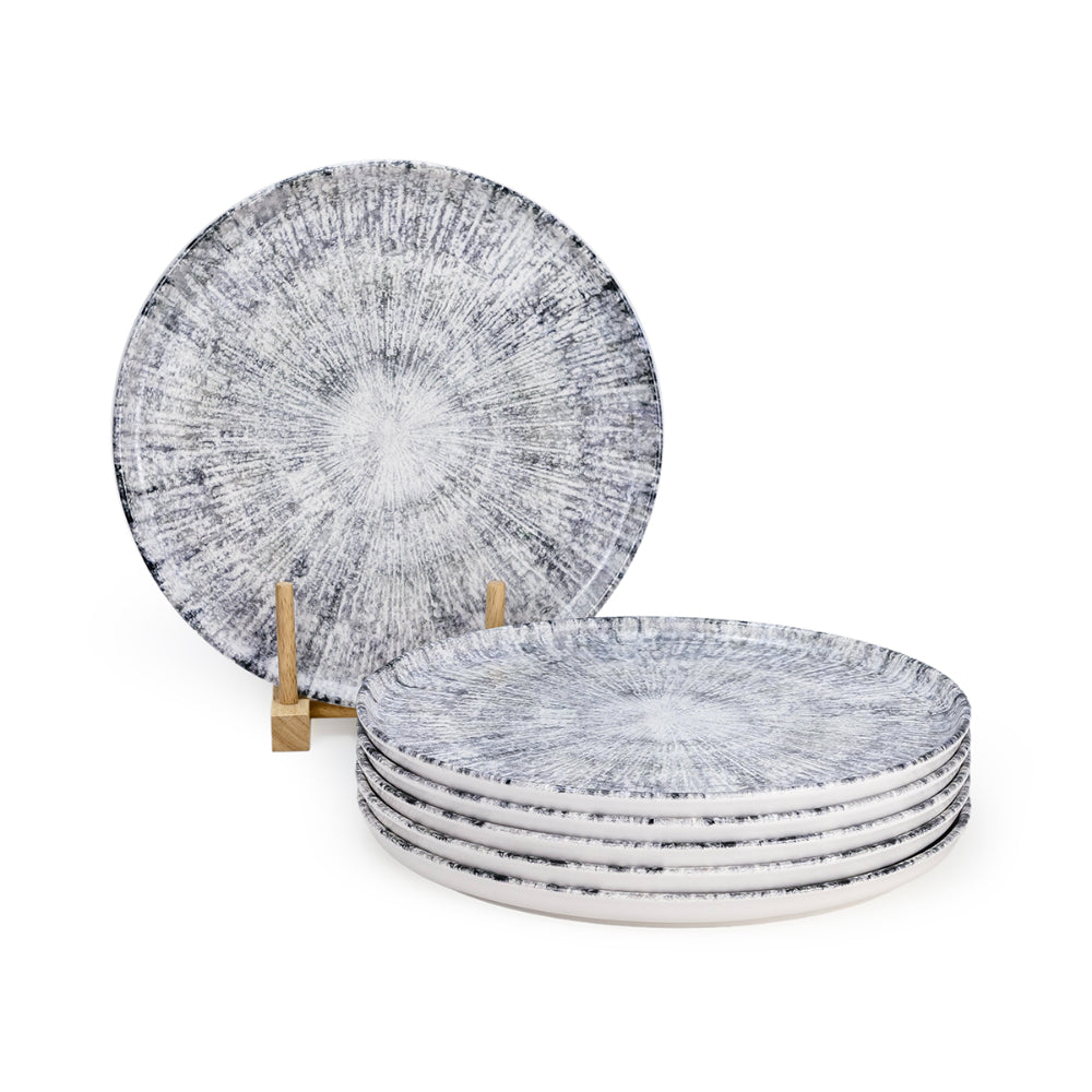 Edessa 26.5cm Astin Ceramic Dinner Plate - Multicolor (Set of 6)