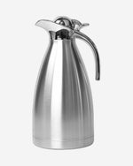 Nessan Thermal Coffee Carafe Jugs, Double Walled Vacuum Insulated Flask 12 Hours Heat Retention Jug for Coffee, Tea, & Milk - Stainless Steel Silver 2.0L