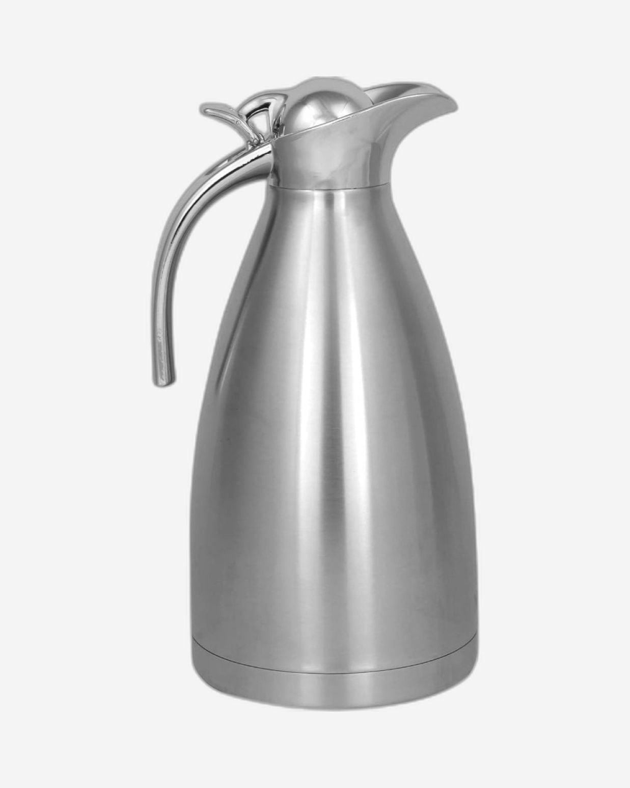 Nessan Thermal Coffee Carafe Jugs, Double Walled Vacuum Insulated Flask 12 Hours Heat Retention Jug for Coffee, Tea, & Milk - Stainless Steel Silver 2.0L