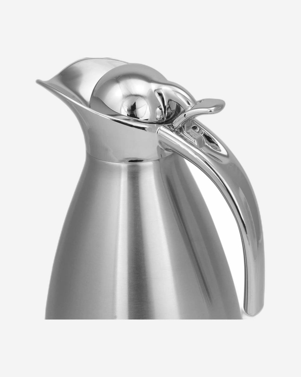 Nessan Thermal Coffee Carafe Jugs, Double Walled Vacuum Insulated Flask 12 Hours Heat Retention Jug for Coffee, Tea, & Milk - Stainless Steel Silver 2.0L