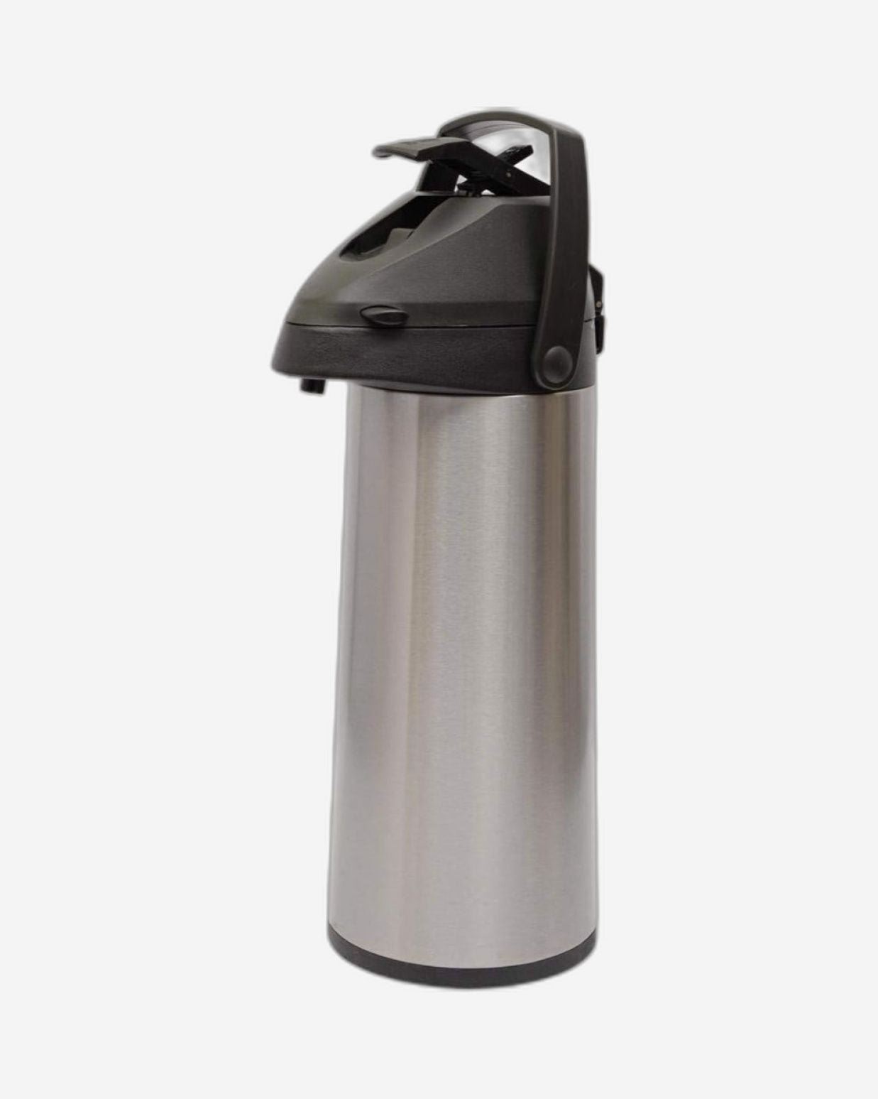 Taknas Stainless Steel 1 Liter Airpot, Silver and Black | Insulated Beverage Dispenser for Hot and Cold Drinks