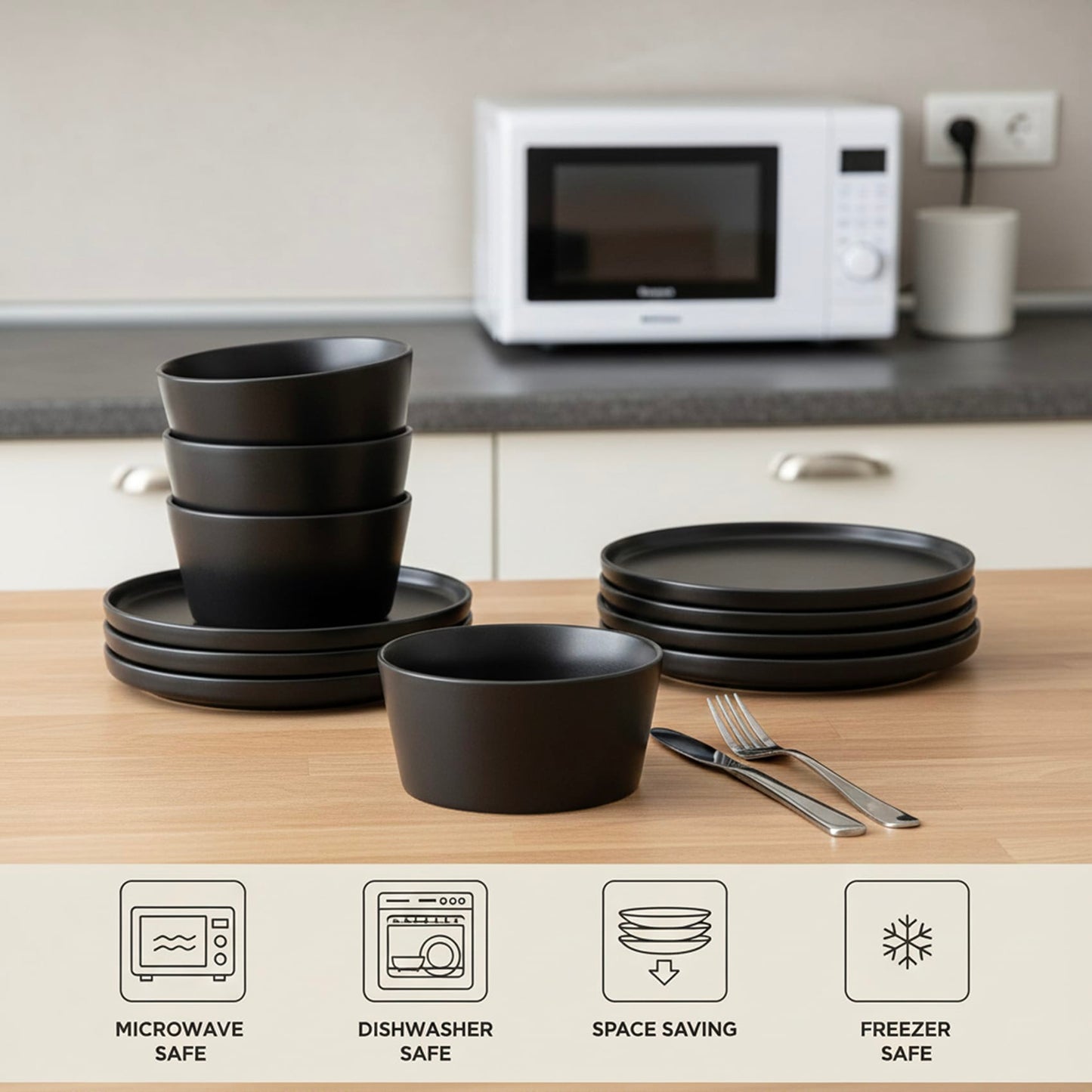 Cuisine Art Stoneware Dinner Set 12Pc BOLA