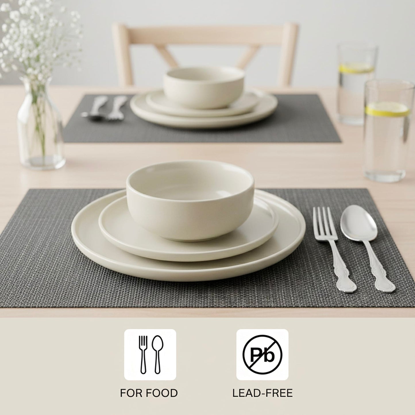 Cuisine Art Stoneware Dinner Set 12Pc VERA