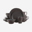 Shallow SOLLY 16-Pieces Stoneware Dinnerware Set, Dinner Set, Kitchen Dinnerware Ceramic Crockery Set, Dinner Service Set for 4, Include 26.5cm Dinner Plate, 20.3cm Plate, Cereal Bowl, Mug