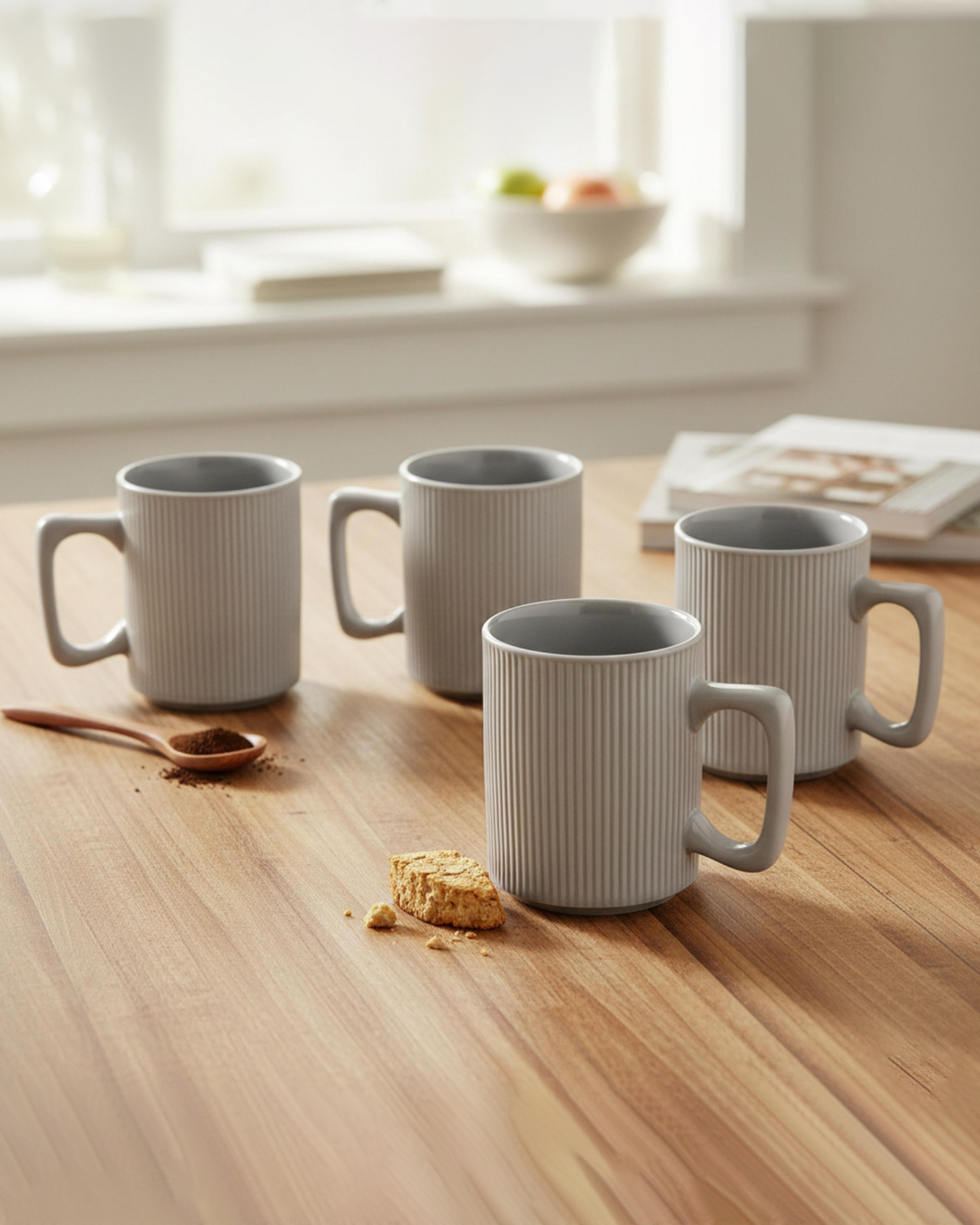 Cuisine Art ZOE Mug Set 4 pcs 385 ml Grey