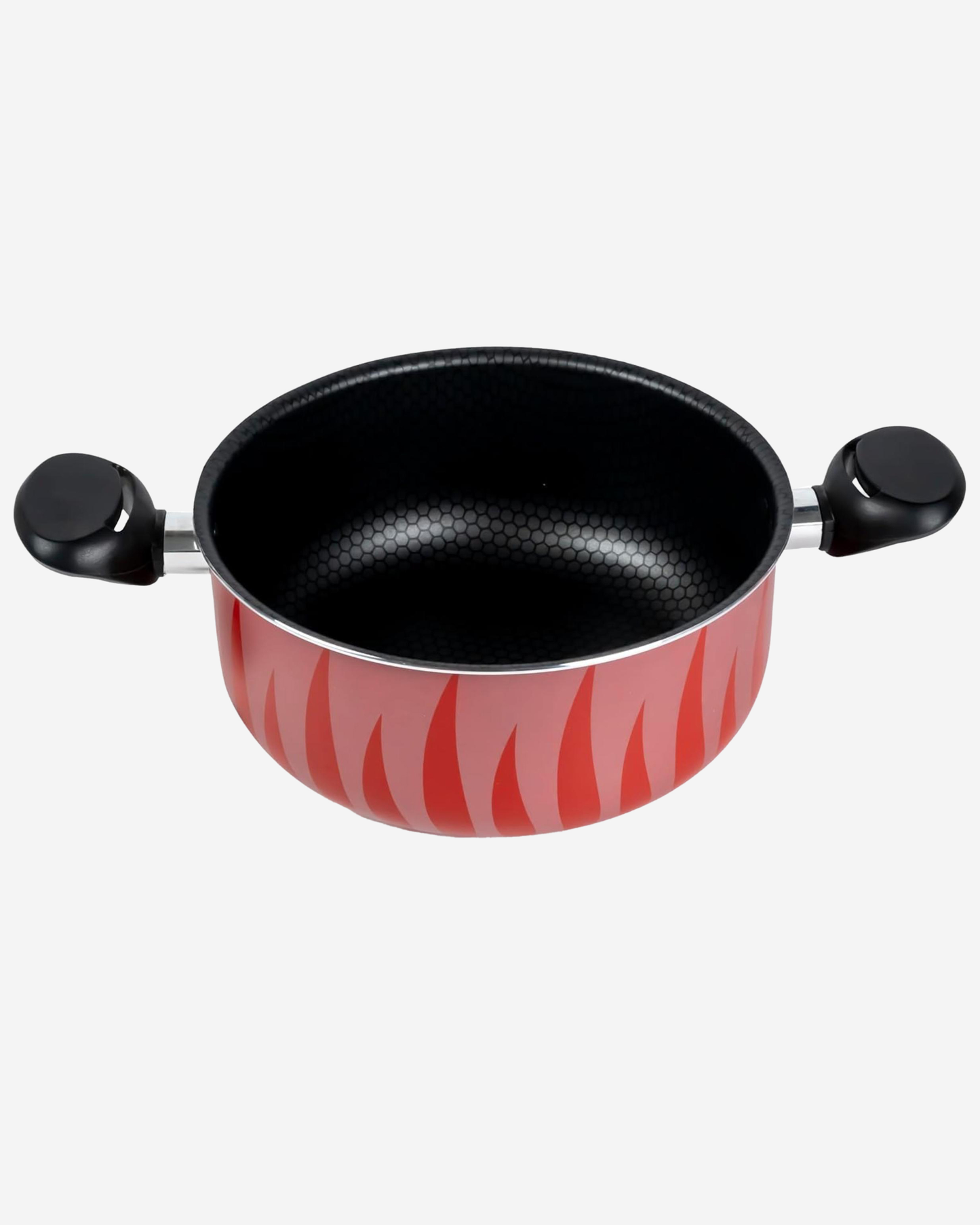 Senstan Flame Design Non-Stick Casserole 22 cm Red