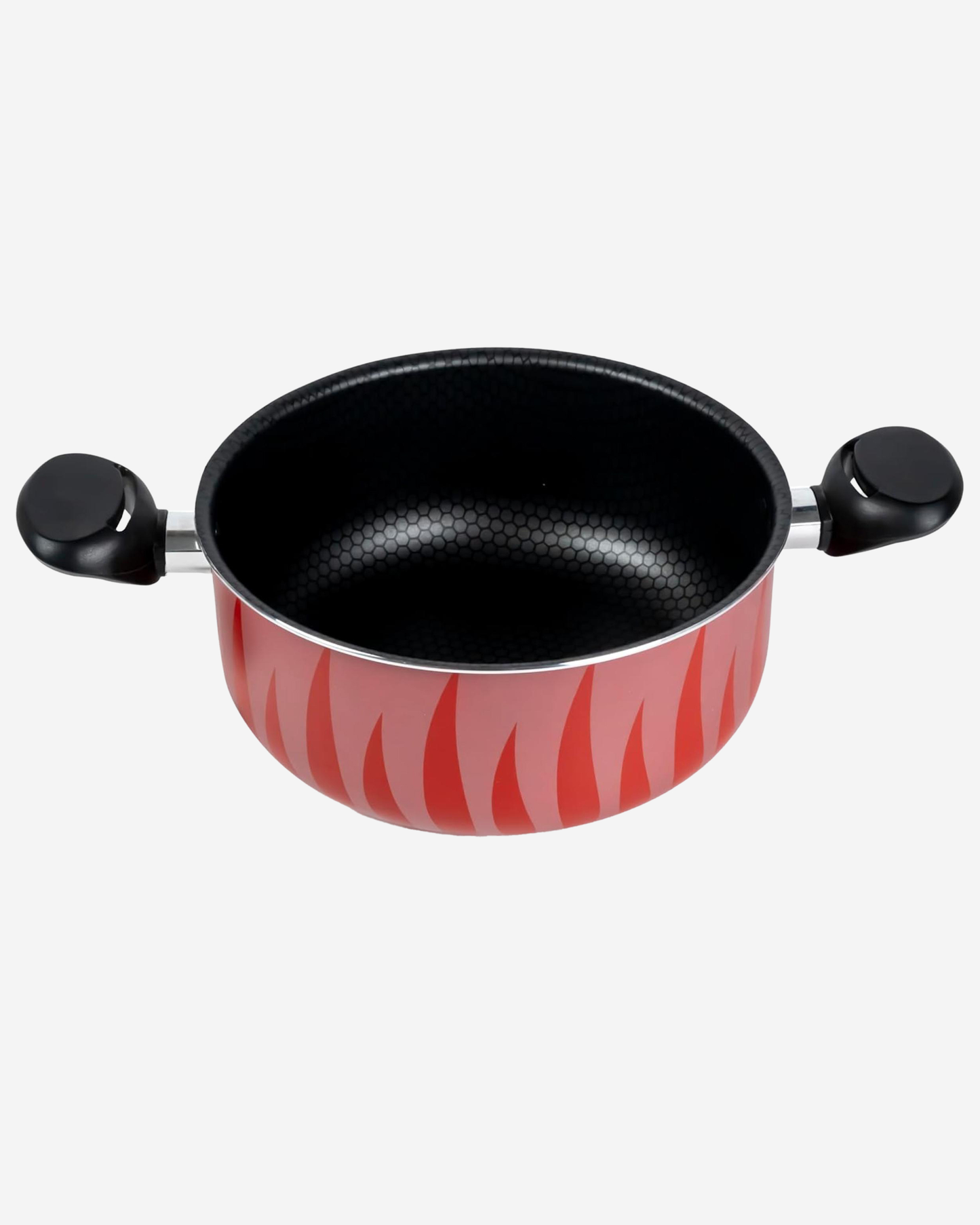 Senstan Flame Design Non-Stick Casserole 24 cm Red