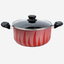Senstan Flame Design Non-Stick Casserole 26 cm Red