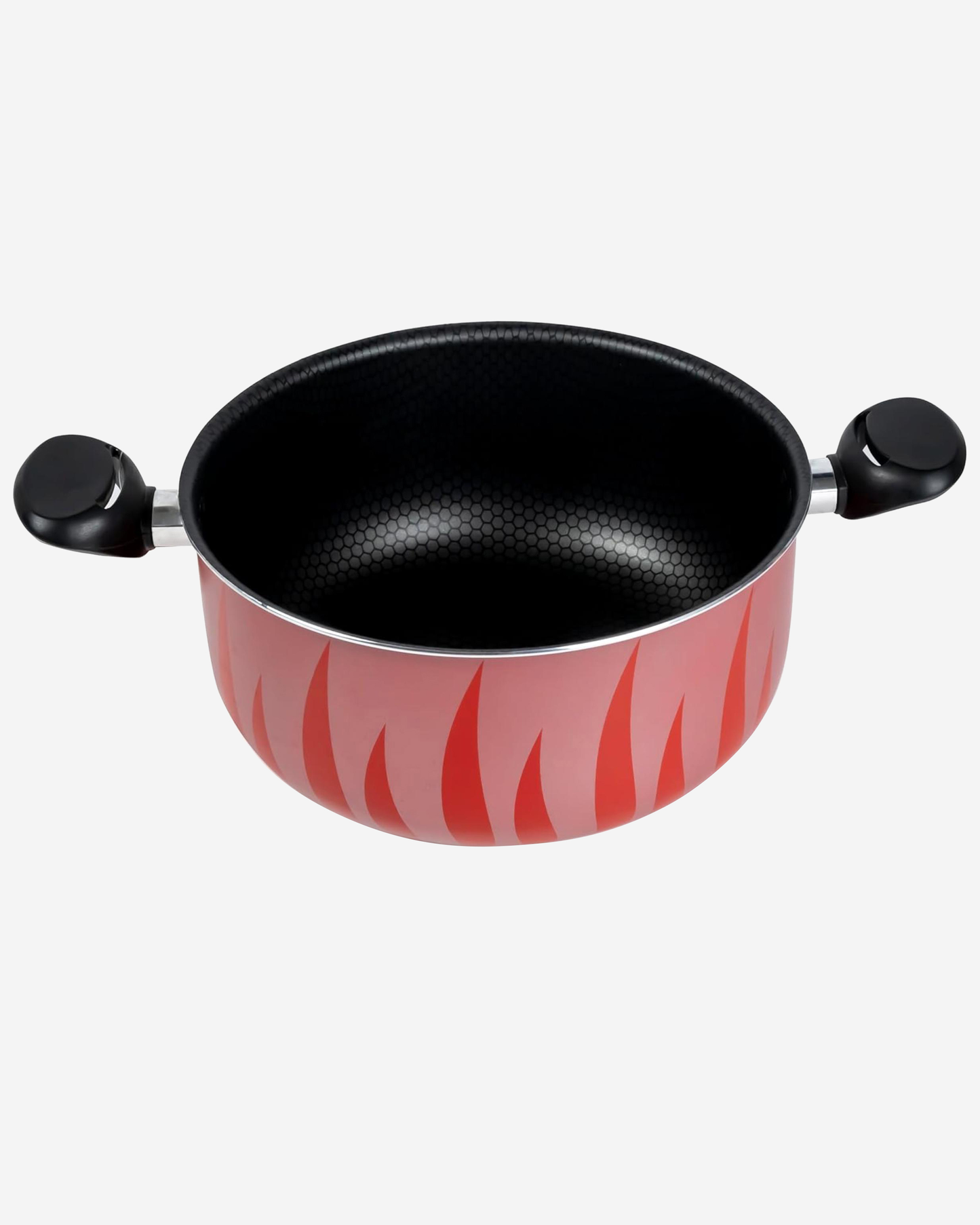 Senstan Flame Design Non-Stick Casserole 28 cm Red