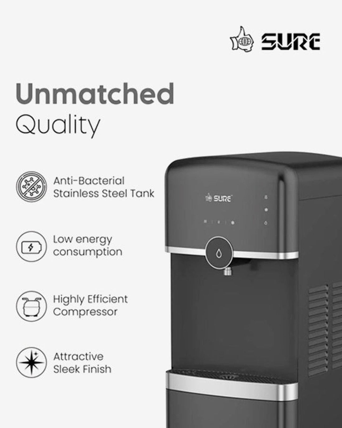 Sure Bottom Loading Water Dispenser Touch Control