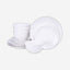 Shallow by Cuisine Art 12-Piece Porcelain Dinnerware Set – Elegant Ceramic Crockery for 4 | Includes 26.8 cm Dinner Plates, 20 cm Side Plates, and 15 cm Bowls, White