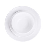 Shallow by Cuisine Art 12-Piece Porcelain Dinnerware Set – Elegant Ceramic Crockery for 4 | Includes 26.8 cm Dinner Plates, 20 cm Side Plates, and 15 cm Bowls, White