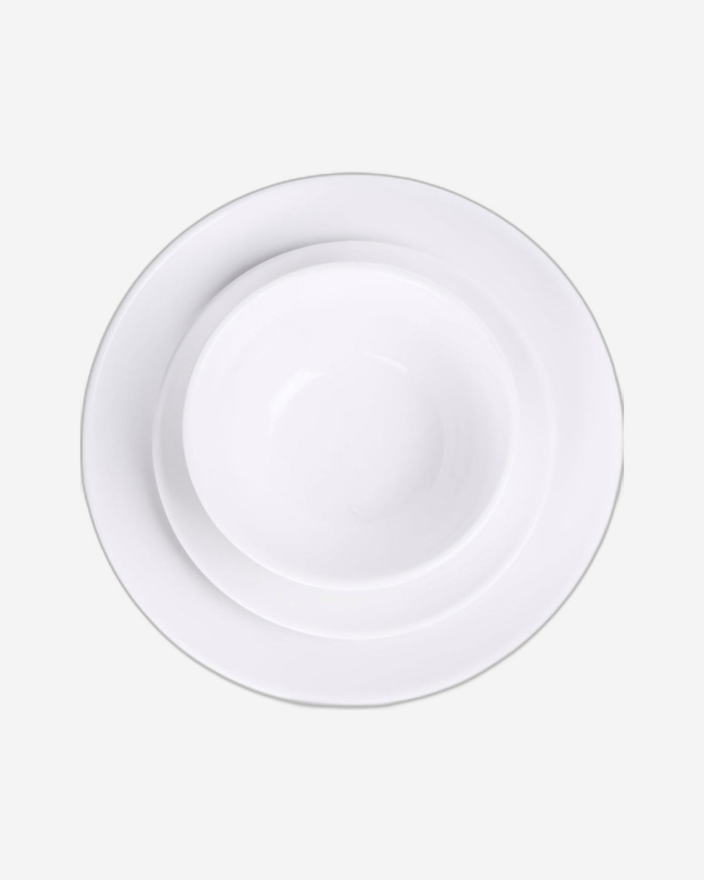 Shallow by Cuisine Art 18-Piece Porcelain Dinnerware Set – Elegant Ceramic Crockery for 6 | Includes 26.8 cm Dinner Plates, 20 cm Side Plates, and 15 cm Bowls, White
